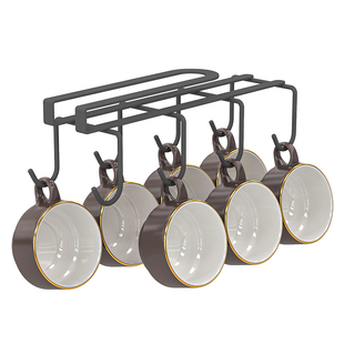 杯子架水杯倒挂马克杯收纳架子橱柜下挂挂钩咖啡杯茶杯悬挂置物架