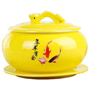 陶瓷隔水炖盅家用煲汤餐厅中式炖燕窝炖罐大号带底托商用装佛跳墙