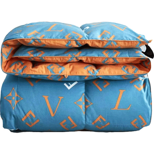 全棉印花双层羽绒被被壳半成品自充绒纯棉羽绒被套被壳防绒内胆套