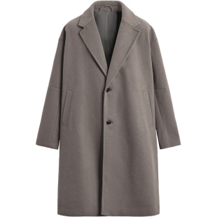 柜799!秋冬新品男装中长款宽松休闲大衣西装领派克外套 5070/400