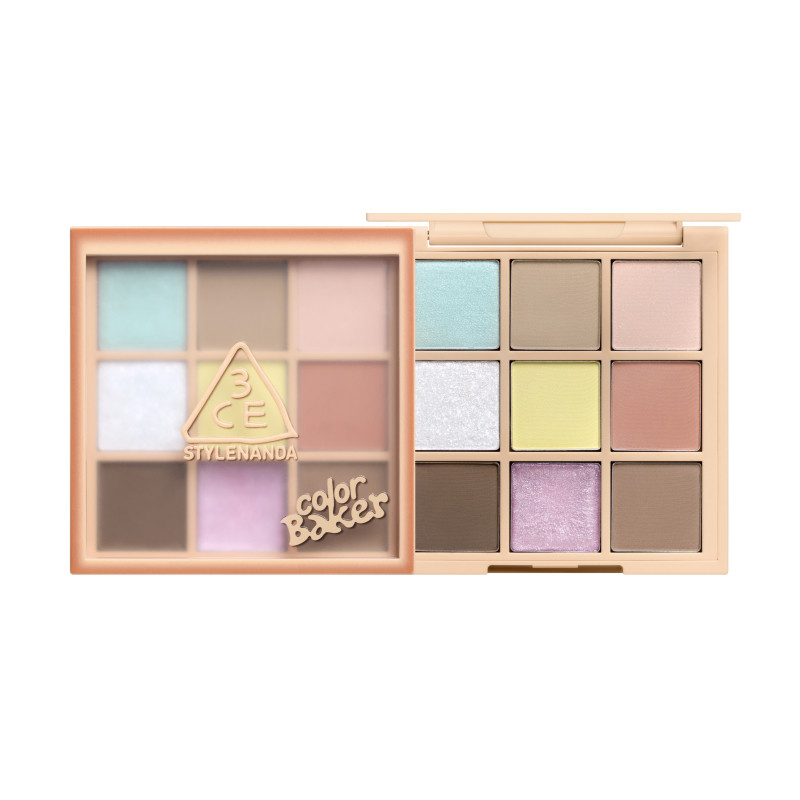 【新年礼物】3CE九宫格眼影 海盐面包盘烘焙限定哑光亮片大地色