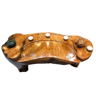 原木风香樟木根雕茶台实木树根阳台小茶桌整体木雕民宿客栈茶几