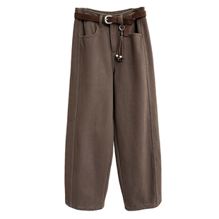 大N货！版型chao赞！温暖加绒中高腰牛仔镰刀裤女    M778136~JS