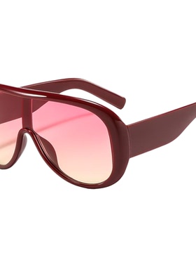 大框连体镜个性派对条纹太阳眼镜