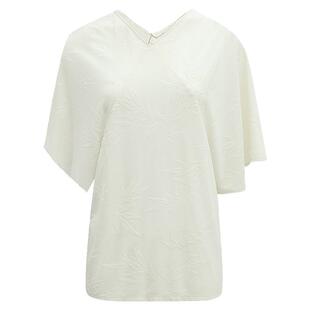 COCOBELLA[竹叶提花]新中式蝙蝠袖针织衫松弛感舒适上衣TS7019-6