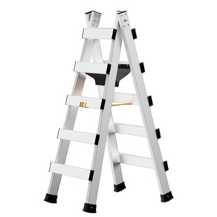 步步稳加厚铝合金装修人字梯家用梯子木工工程专用楼梯可行走铝梯