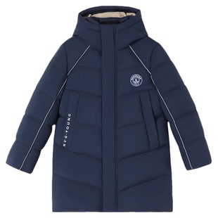 【第二件半价】Navigare意大利小帆船中长款羽绒服连帽男女童冬款
