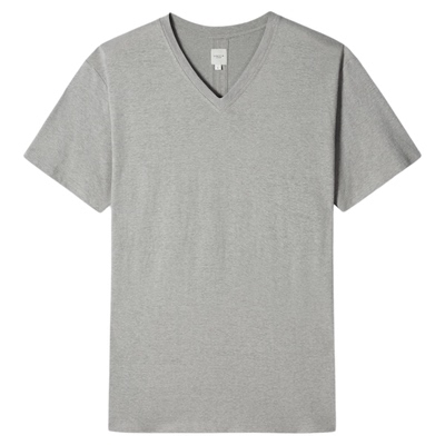 UNICAHOMME双领型亚麻T恤