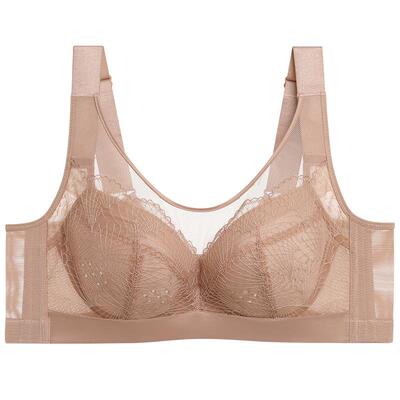 【洞力装】爱慕扇夏内衣女4/4软钢圈无纺布大胸显小文胸AM12A551