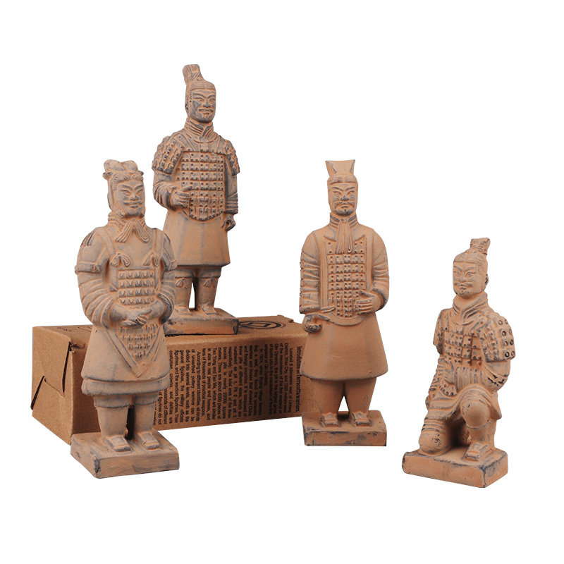 秦兵马俑色摆摆件出国15厘米艺品