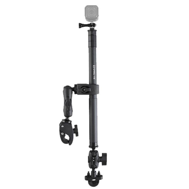 十玛摩托车伸缩自拍杆gopro insta360山狗运动相机摄像支架配件
