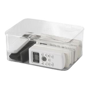 手机壳收纳盒带盖防尘桌面抽屉存放杂物整理宿舍神器透明储物盒子