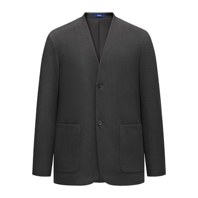 堡尼新品商务西服国风羊毛混纺单西上装中式休闲西装男CS532041C