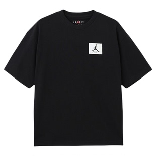 耐克Jordan短袖 AJ黑色T恤 舒适宽松落肩袖oversize风 DZ7314-010