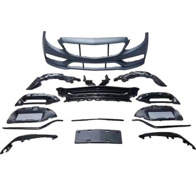 奔驰E级W213改装AMG前杠中网前唇