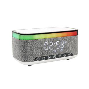 爆款内置电池多功能白噪音蓝牙音箱时闹钟无线充电器通用15W快充