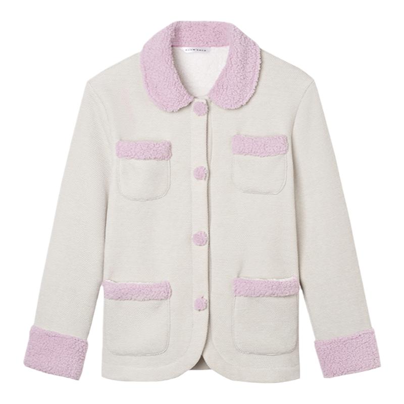 RooMance汝曼司原创珊瑚绒睡衣女秋冬加厚毛毛家居服两件套装