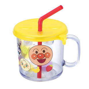 日本代购 面包超人儿童宝宝果汁杯手柄把手吸管水杯250ml 新款