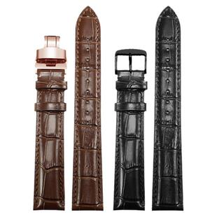 粗手加长款真皮手表带适配天梭浪琴欧米茄天王美度万国牛皮表链