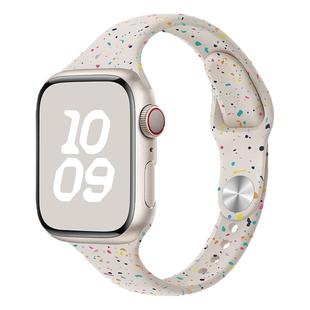 KASO适用苹果手表S9表带iWatch新款applewatch硅胶s11手星光色彩绘表带Ultra2男女高级感SE运动创意腕带夏天