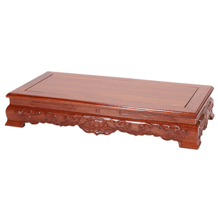 实木莲花佛像底座红木摆件供奉台桌神像台垫阶梯托架佛台加高佛座