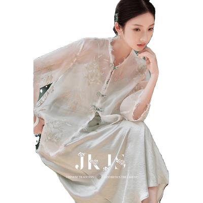 七分袖桑蚕丝衬衫JKJS真丝上衣
