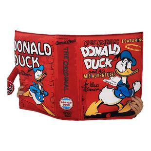 SUNDAYHOME迪士尼唐老鸭书本抱枕米奇家居创意毛绒书靠枕坐垫礼物