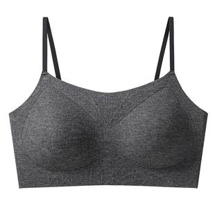 细肩带内衣女美背抹胸一体式吊带可外露无痕小胸聚拢粉底液文胸罩