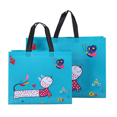 无纺布手提袋高档卡通大号小号