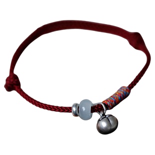 柿柿如意红运当头 足银999小柿子银饰手绳本命年红绳转运珠手链