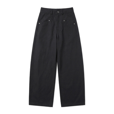 dat.近江晒结构插袋茧型弯刀裤