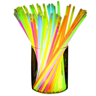 荧光棒发光莹光棍儿童无毒彩色棒银光手环玩具夜光棒彩色助威棒