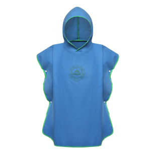 跨境外贸纯色速干儿童浴巾斗篷男女童夏游泳沙滩换衣浴袍披风带帽