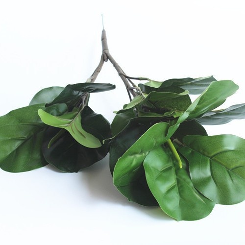 家居装饰摆件北欧风格仿真植物绿落地仿真2叉植树盆栽榕叶客厅琴