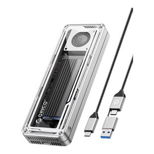 奥睿科m2固态硬盘盒雷电4外置硬盘读取器usb4带散热风扇ssd外接盒