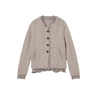 复古假两件毛衣开衫复古