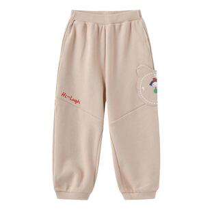 阿路和如女童秋装裤子2026春秋新款长裤女童宽松休闲珠地针织裤