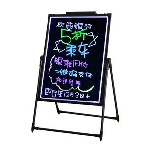 荧光屏广告牌LED电子手写夜光荧光板摆摊闪光发光小黑板挂墙亮灯