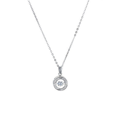 跳动的心纯银项链三秒心动