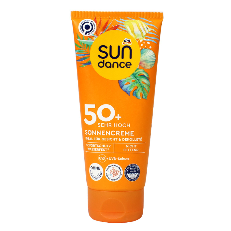 德國太陽舞sundance成人防曬霜保濕物理防曬乳液霜50倍+