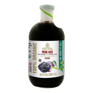 100%Organic Prune juice pure 有机西梅汁冷榨原浆100%纯汁1L装