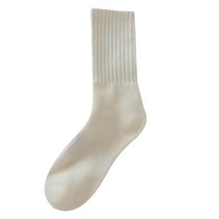 配鲨鱼裤的袜子女中筒袜秋冬季棉袜加厚毛圈长筒袜女士长款毛巾袜