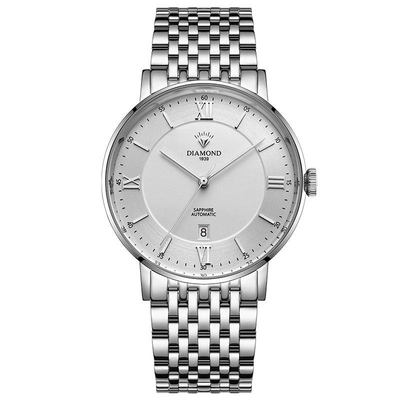 上海钻石手表男机械表自动精日历正品3300男式3310简约老年人手表