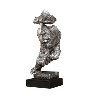 抽象艺术客厅轻奢摆件办公室沉默是金雕塑酒柜玄关桌面家居装饰品