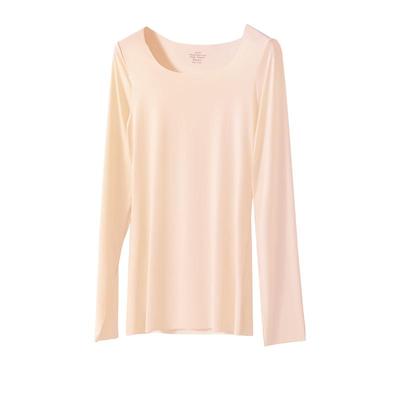 低领隐形内穿秋衣肤色长袖打底衫