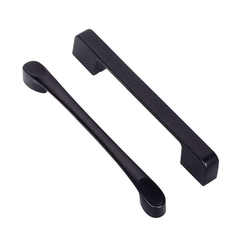 橱柜抽屉拉手美式黑色衣柜门把手现代简约欧式五金柜子单孔小拉手