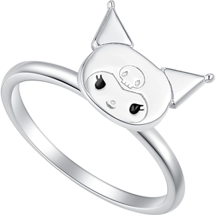 潮宏基三丽鸥酷洛米大耳狗s925银戒指银饰指环玉桂狗妇女节礼物