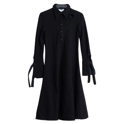 3．1Phillip Lim 优雅时尚女士饰带修身针织长袖连衣裙银泰301596