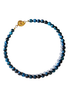 原创天然蓝虎眼石天然情侣礼物