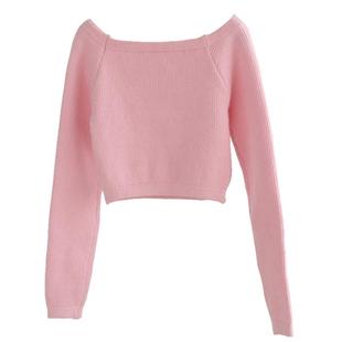 儿童舞蹈服毛衣女童秋冬练功服一字领披肩长袖跳舞小外套外搭毛衫